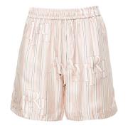 Zijden Roze Shorts Elastische Taille Amiri , Multicolor , Heren