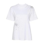 Wit Geborduurd T-Shirt DES Phemmes , White , Dames