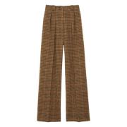 Houndstooth Wollen Broek Ines De La Fressange Paris , Multicolor , Dam...