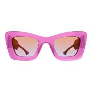 Transparante Oversized Cat-Eye Zonnebril Gucci , Pink , Dames