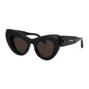 Stijlvolle zonnebril met Bb0204S ontwerp Balenciaga , Black , Dames