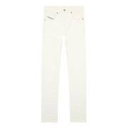 Witte Straight Jeans voor Mannen Diesel , White , Heren