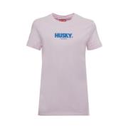 Sophia Dames T-shirt Katoen Logo Husky Original , Blue , Dames