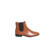 Camel Leren Chelsea Boots Ines De La Fressange Paris , Brown , Dames