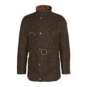 Slim Waxed Jacket Beech Barbour , Green , Heren