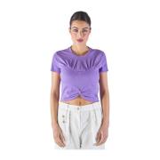 Korte Mouw T-shirt Elisabetta Franchi , Purple , Dames