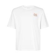 Biologisch Katoenen T-shirt Korte Mouw Samsøe Samsøe , White , Heren