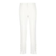 Witte Viscose Broek voor Vrouw Ermanno Scervino , White , Dames