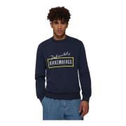 Navy Regular Pull Sweater Bikkembergs , Blue , Heren