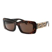 Stijlvolle zonnebril met 0Ve4444U ontwerp Versace , Brown , Dames