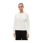 Klassieke Crewneck Sweatshirt Armani Exchange , White , Dames