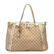 Pre-owned Canvas totes Gucci Vintage , Yellow , Dames