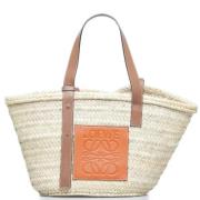 Pre-owned Raffia totes Loewe Pre-owned , White , Dames