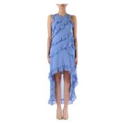 Asymmetrische ruchesjurk Meghan Emme DI Marella , Blue , Dames