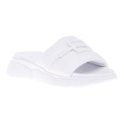 Slipper in white calfskin Baldinini , White , Dames