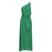 Groene one-shoulder gedrapeerde jurk Pinko , Green , Dames