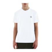 Wit Katoenen T-shirt Ma.strum , White , Heren