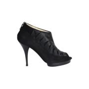 Pre-owned Silk boots Oscar De La Renta Pre-owned , Black , Dames