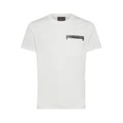 Manderly G2 Wit Katoenen T-Shirt Peuterey , White , Heren