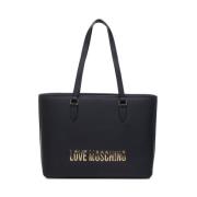 Zwarte tassen met katoen-elastaanmix Love Moschino , Black , Dames