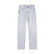 Klassieke High Rise Straight Jeans Calvin Klein , Blue , Dames