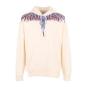 Heren Katoenen Sweatshirt met Tricolor Logo Print Marcelo Burlon , Bei...