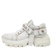 Pre-owned Leather sneakers Miu Miu Pre-owned , White , Dames