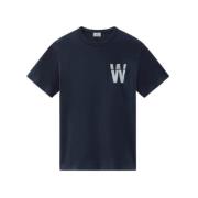 Woolrich Flag T-Shirt navy Woolrich , Blue , Heren