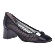 Court shoe in black mesh Baldinini , Black , Dames