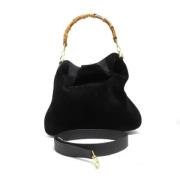 Pre-owned Suede handbags Gucci Vintage , Black , Dames