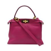Pre-owned Leather handbags Fendi Vintage , Purple , Dames