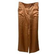 Pre-owned Silk bottoms Tom Ford Pre-owned , Orange , Dames