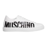 Gestreept Effen Serena Sneakers Moschino , White , Heren