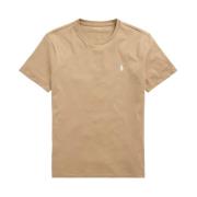 Korte Mouw T-Shirt Tan/Cream Ralph Lauren , Brown , Heren
