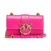 Studded Leather Mini Love Bag Pinko , Pink , Dames