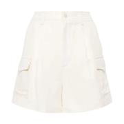 Witte Shorts voor Vrouwen Ss24 Woolrich , White , Dames
