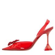 Pre-owned Fabric heels Amina Muaddi Pre-owned , Red , Dames