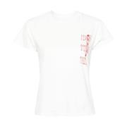 Witte T-shirts en Polos met Handtekeningprint MM6 Maison Margiela , Wh...