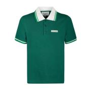 Groen Piqué Polo Shirt Casablanca , Green , Heren