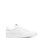 Witte Monili-Detail Leren Sneakers Brunello Cucinelli , White , Dames