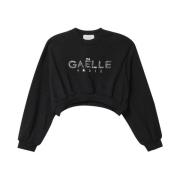 Zwart Katoenen Sweatshirt Set Vrouwen Gaëlle Paris , Black , Dames