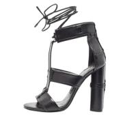 Pre-owned Leather sandals Tom Ford Pre-owned , Black , Dames