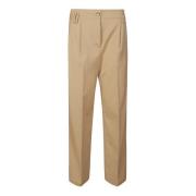 Natuurlijke Wol Crepe Broek Momoni , Beige , Dames