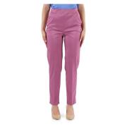 Stretch Katoenen Broek met Ritssluiting Emme DI Marella , Purple , Dam...