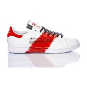 Handgemaakte Wit Rode Sneakers Adidas , Multicolor , Heren