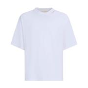 Geborduurd Logo Katoenen T-shirt Marni , White , Heren