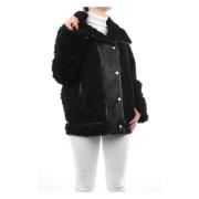 Faux Fur & Shearling Jackets OOF Wear , Black , Dames