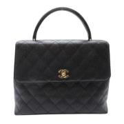 Pre-owned Leather handbags Chanel Vintage , Black , Dames