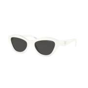 Elegante zonnebril voor een verfijnde uitstraling Prada , White , Unis...