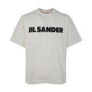 T-shirt met bedrukt logo Jil Sander , White , Heren